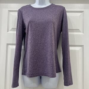 EUC Size Medium M 8-10 Purple Shirt Top Danskin Now Dri More Semi-Fitted